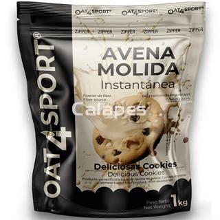 Oxypro OAT4SPORT Avena integral molida 1kg sabor Deliciosas cookies - Imagen 1