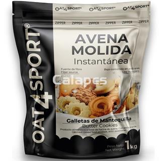 Oxypro OAT4SPORT Avena integral molida 1kg sabor Galletas de mantequilla - Imagen 1