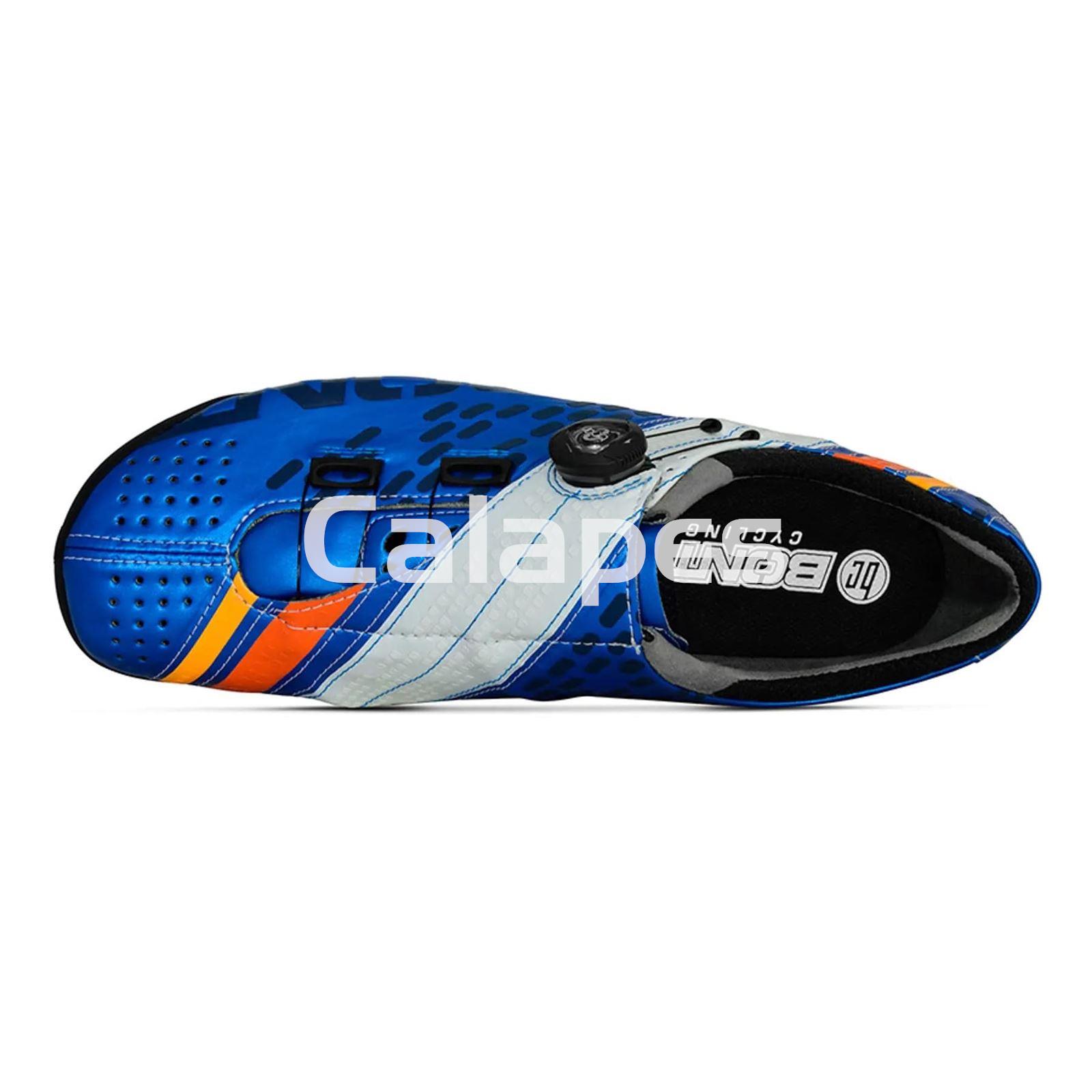 Zapatillas Bont Helix Metallic Blue / White - Imagen 2